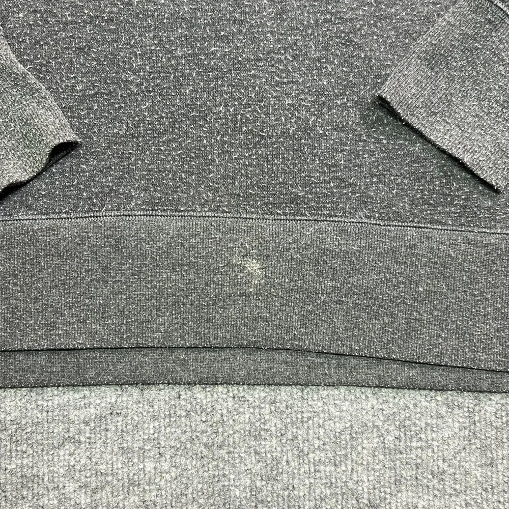 Alo Yoga Sweatshirt Womens M Gray Terry Pullover Crew Neck Speckled Lounge Top